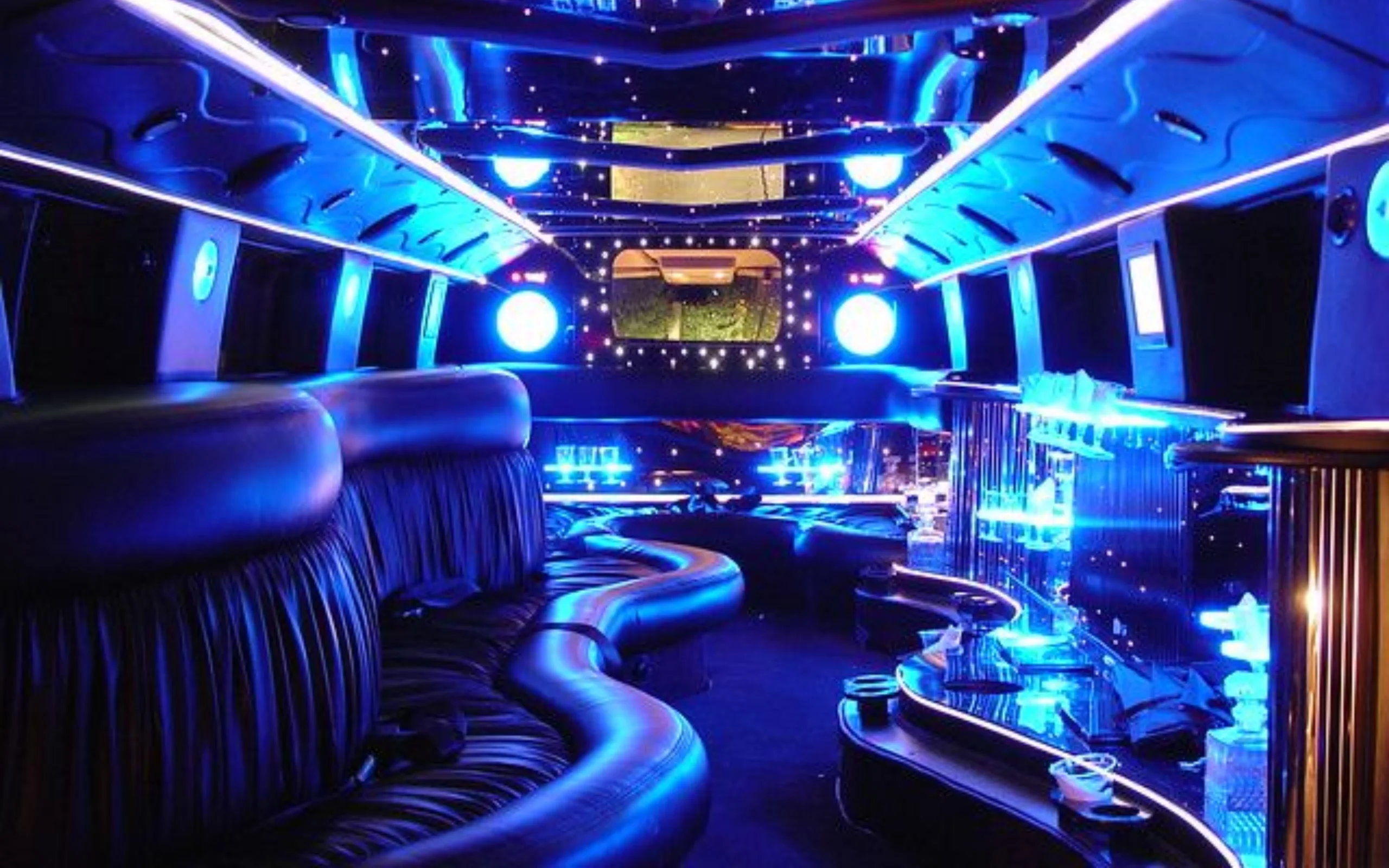 White hummer limo interior