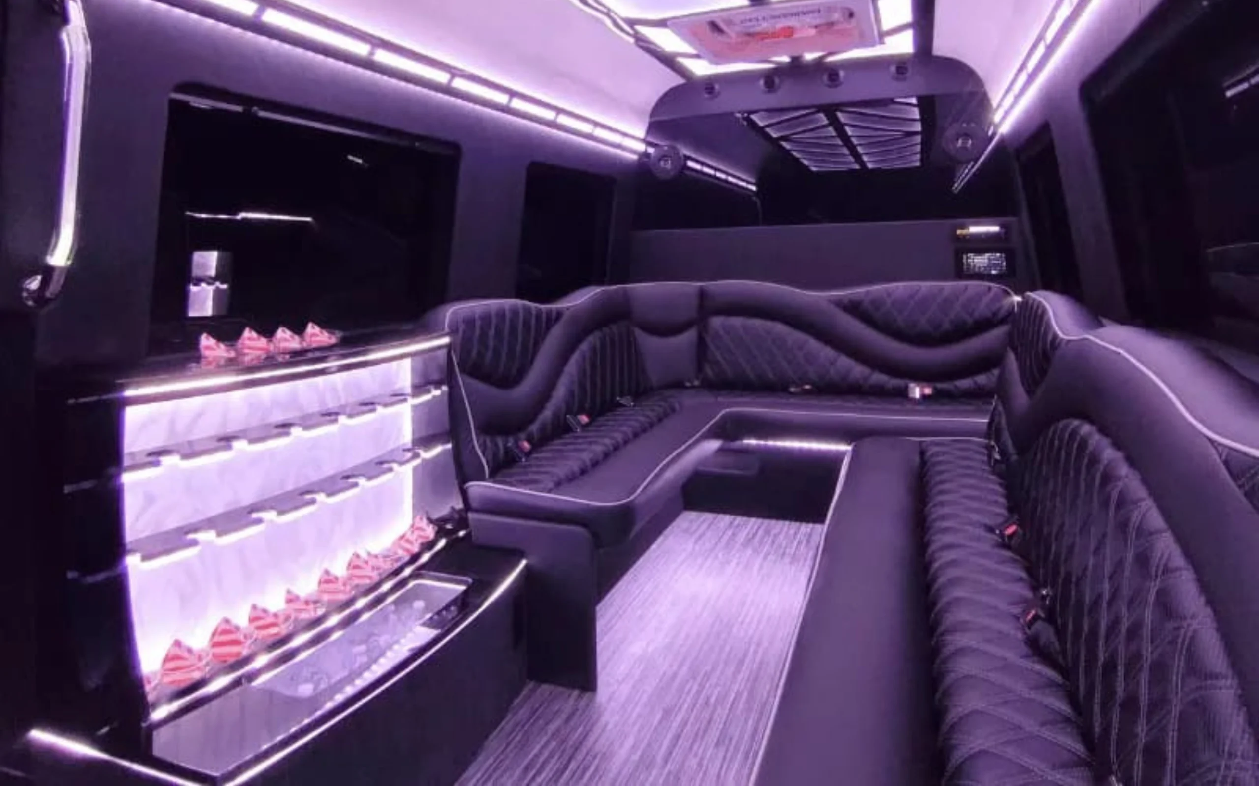 mercedes party style spritner limo interior